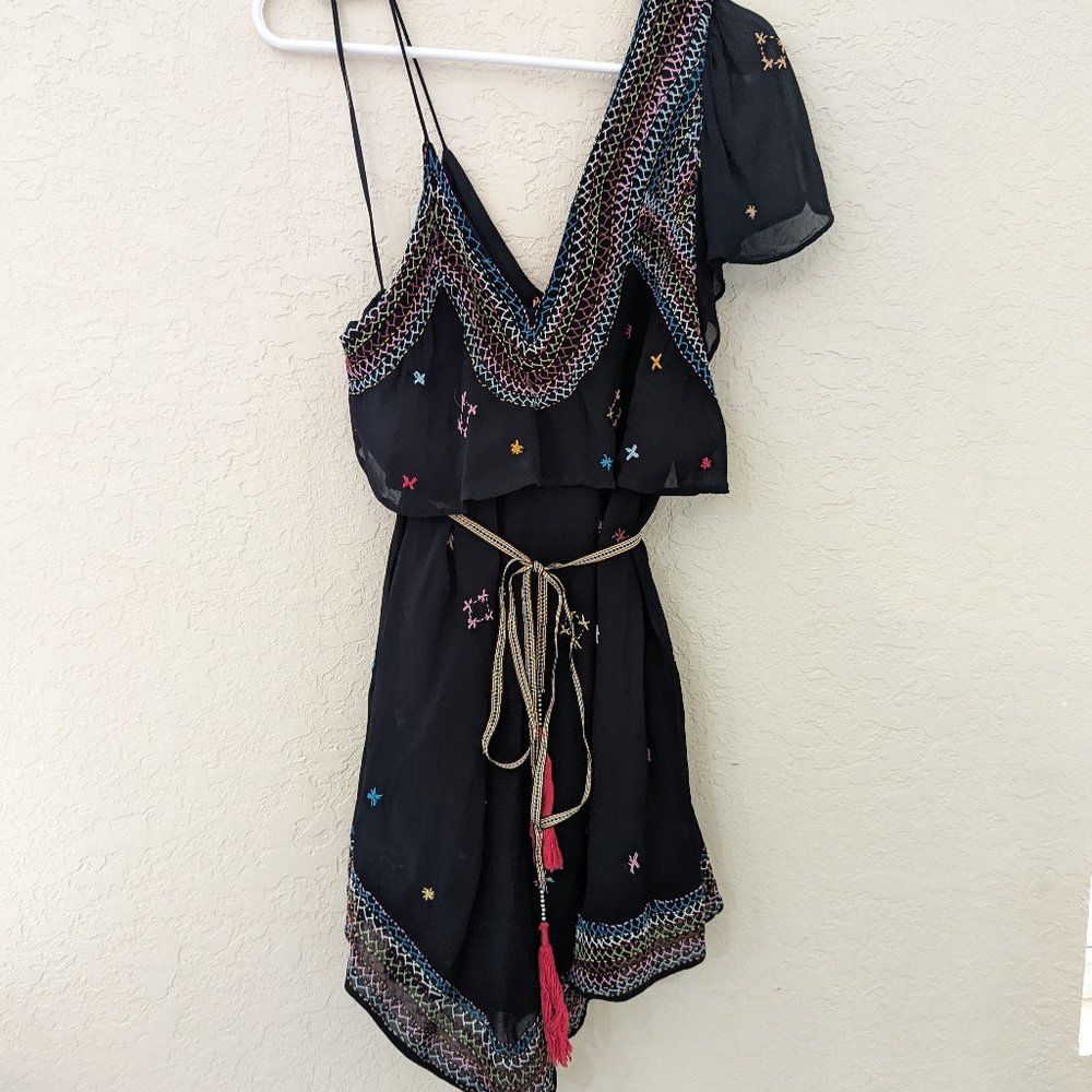 Free People Embroidered Asymmetrical These Eyes Together Dress Size S